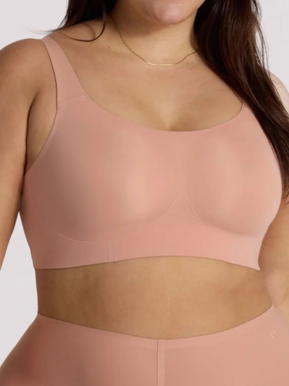 Evelyn Bobbie 3X Structured Scoop Bra in Himalayan Salt